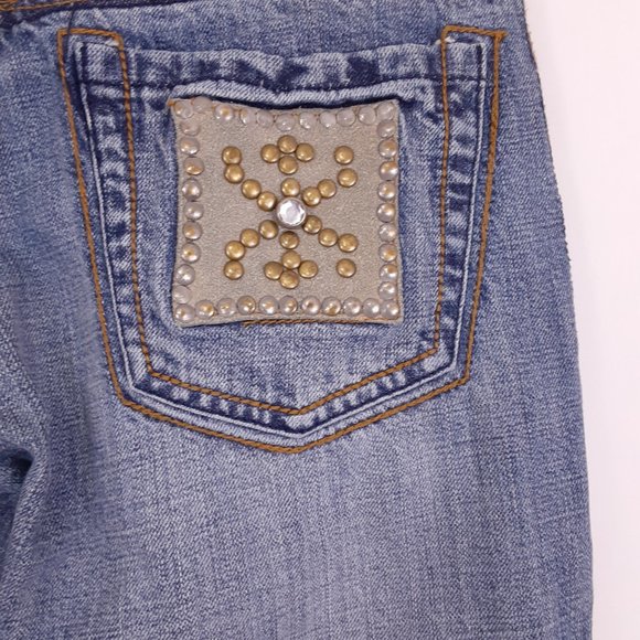 Western Denim Bank Jeans Embroidered 100% Cotton Size 27 - Picture 4 of 10